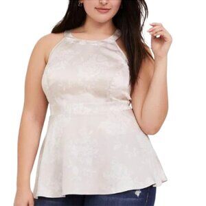 Women's Plus 2 NWT Torrid Peplum Georgette Goddess Neck Tank